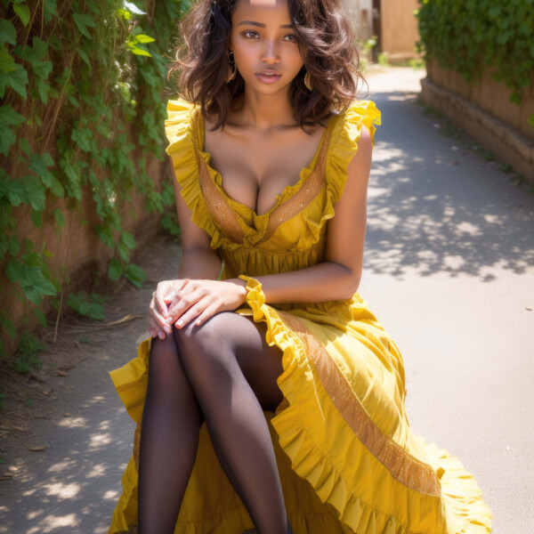 スレンダーなエチオピアの美女