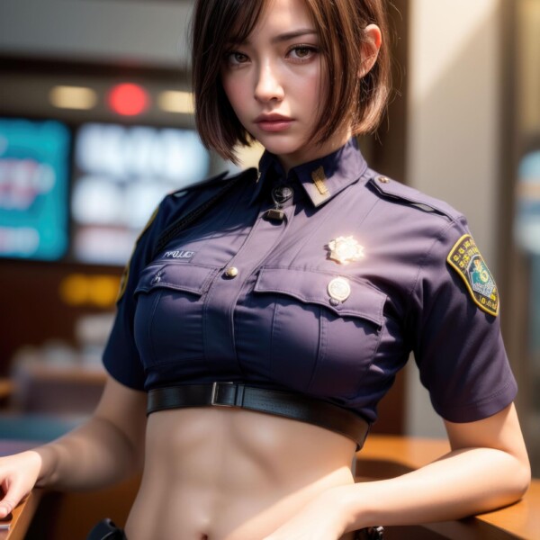 可愛い新人女性警察官