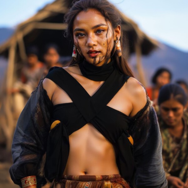 美しい部族の女性