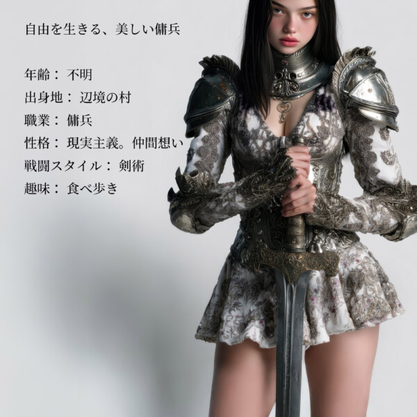 傭兵団の女戦士プロフィール
