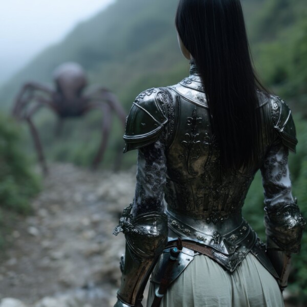 魔物の様子を見るプリケツの美しい傭兵