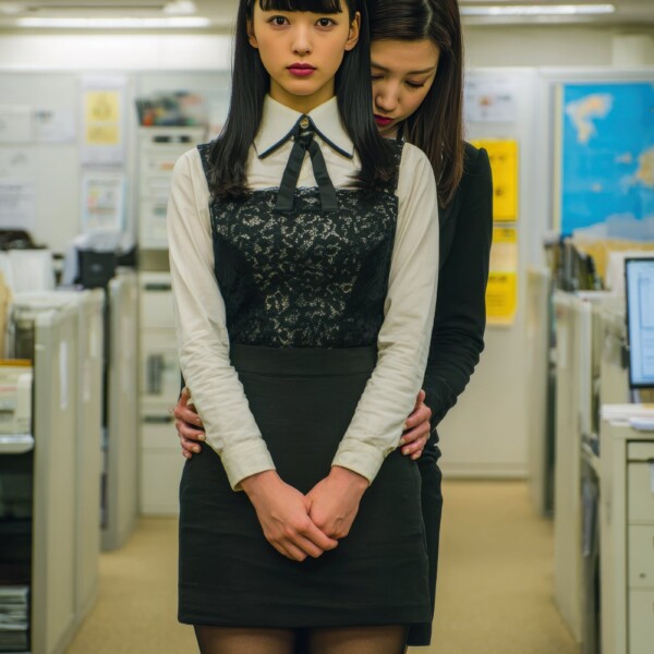 おつぼね社員にセクハラされて硬直する可愛い新入社員