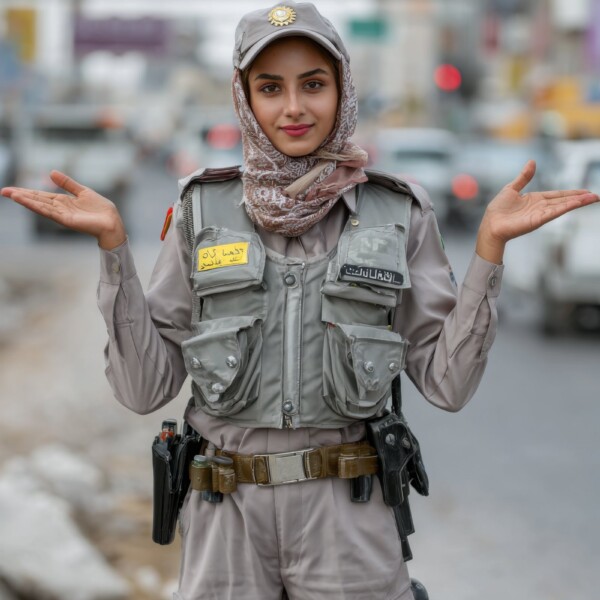美しいパキスタンの女警察官