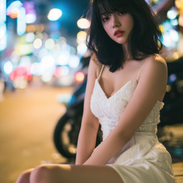 ホーチミンの夜の街とベトナム美女