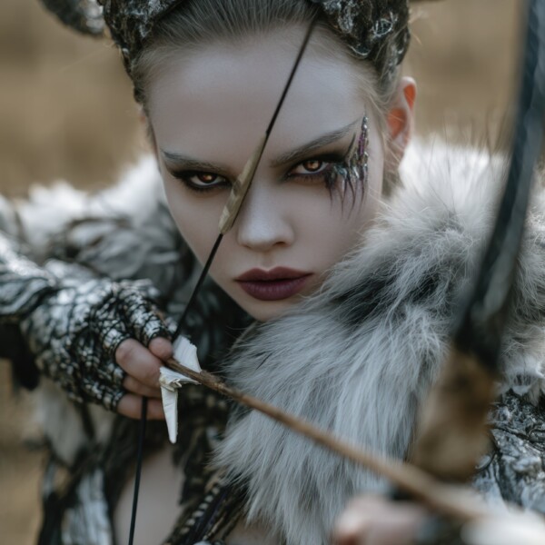 弓で狙いをつける美しい悪魔