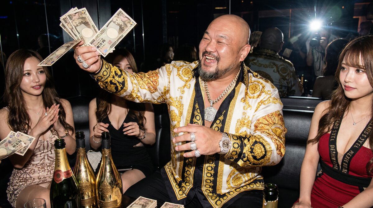 adobestockで儲かって散財する男性