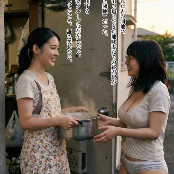 下着姿で気兼ねなく交流できる地味な人妻が集まった団地
